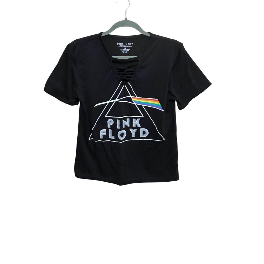 Pink Floyd Dark Side of the Moon Prism Graphic Tee Black Shirt M Vintage Style